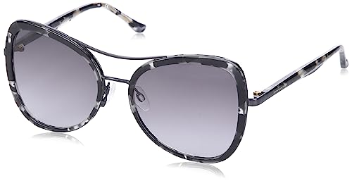 Lentes, Shoes Donna Karan DO503S 43925 - Gafas de sol unisex, color negro y gris, talla 55, 010 Black Grey Tortoise, 55