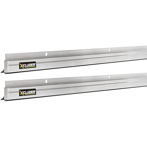 Xcluder 36" Low-Profile Door Sweep, Aluminum 2-Pack – Seals Out Rodents & Pests, Enhanced Weather Sealing, Easy to Install; Door Seal Rodent Guard; Rodent Proof Door Sweep Cover