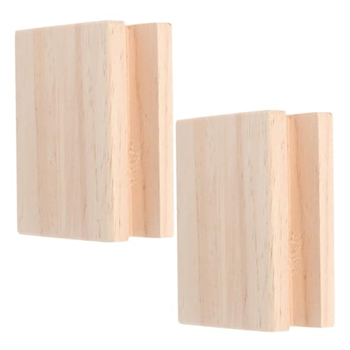 Holibanna 2pcs Heavy Duty Bed Risers for Furniture - Wooden Leg Elevators for Sofa Desk Bed Increases Height for Storage Stable Design