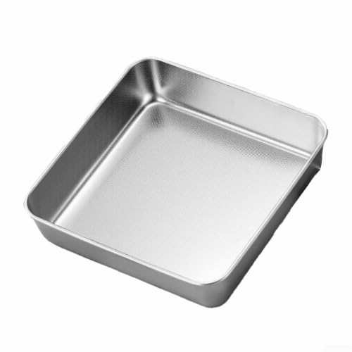 Molde rectangular de acero inoxidable con tapa para evitar derrames en cajas de transporte 4