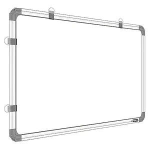 Alto Shine Non Magnetic Double Sided White Board and Chalk Board Both Side Writing Boards, one Side White Marker and Reverse Side Chalk Board Surface (3x4 Feet)