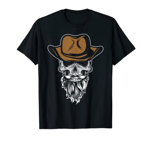 Impresionante calavera barba - disfraz de calavera genial Camiseta
