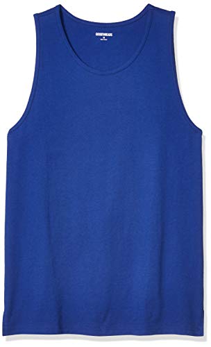 Amazon Brand - Goodthreads Men's Soft Cotton Tank Top, Bright Blue, Large