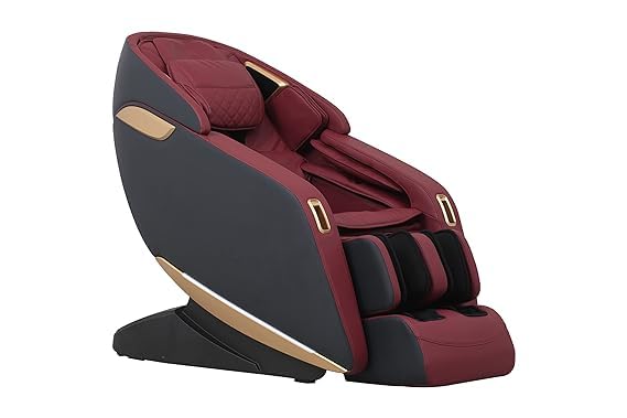 SPINE JADEX COMPLETE SPIN SOLUTIONSZero Gravity 3D Full Body Home Massage Chair with Dedicated Foot Calf Massage Heat Bluetooth Music Connect (Faux Leather & Nylon) (Red-Black)