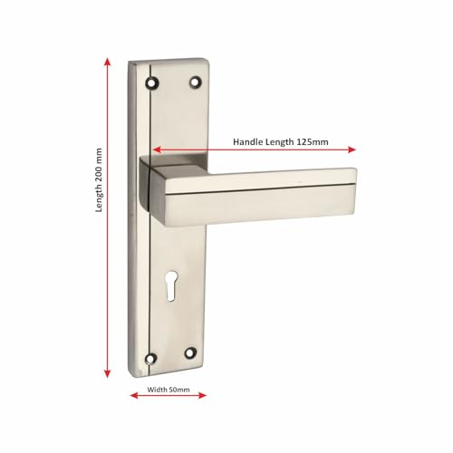 Image of MILTON 8 INCH Stainless Steel Mortise Lock Set - MSS - BEKO - 8