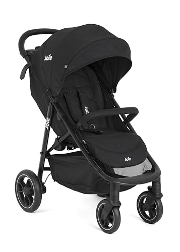 Kinderwagen der Marke Joie. Modell Buggy & Sportwagen Litetrax bis 22 kg belastbar mit Schieber-Ablagefach & Regenschutz - Shale