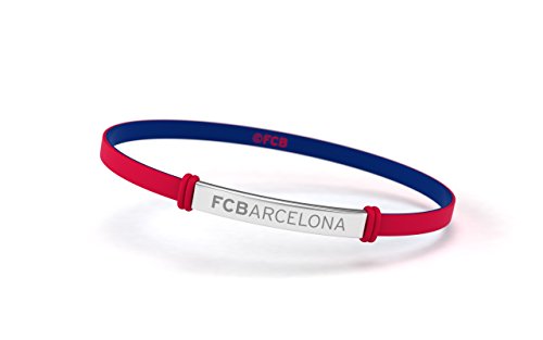 Pulsera Fútbol Club Barcelona Fashion Roja Junior para Mujer y Niño | Pulsera Barça de silicona y acero inoxidable | Apoya al FCBarcelona con un producto oficial culé | FCB Cover