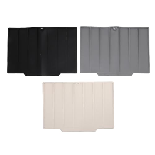 Alfombrilla de silicona para secar platos con base elevada y drenaje 8