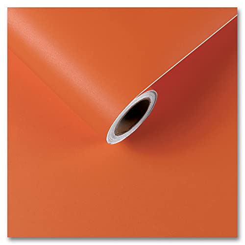 Papier peint orange auto-adhésif et imperméable en vinyle robuste - 2