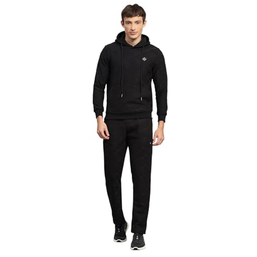 Image of Monte Carlo Mens Regular Fit Jacquard Collar Neck Full Sleeves Winter Tracksuit| Men Track Suit | Stylish Sportswear Set with Jacket and Lower | Activewear Set For Men's (Pack Of 1)