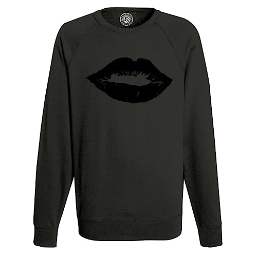 Sweat Shirt Homme Dessin de Lèvres noir et blanc style décontracté moderne