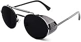 ✿【Retro Gafas Steampunk】Combina elementos retro con las últimas tendencias de la moda, que no solo está destinado a la colección de fanáticos del punk, sino también al uso diario de los entusiastas de las gafas redondas.