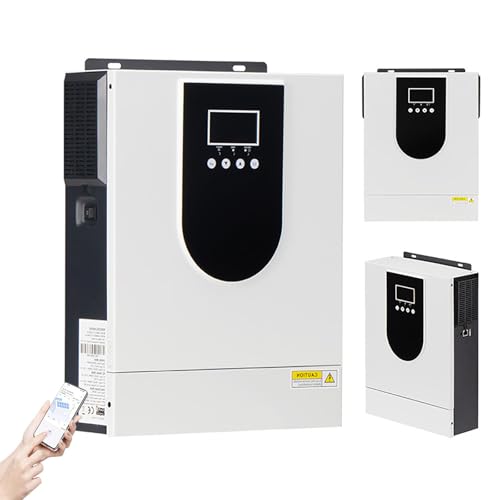 Hybrid Solar Inverter 2Kw/3.2Kw, 80A MPPT Solar Charge Controller, Off Grid Pure Sine Wave Charger for Home and Camper