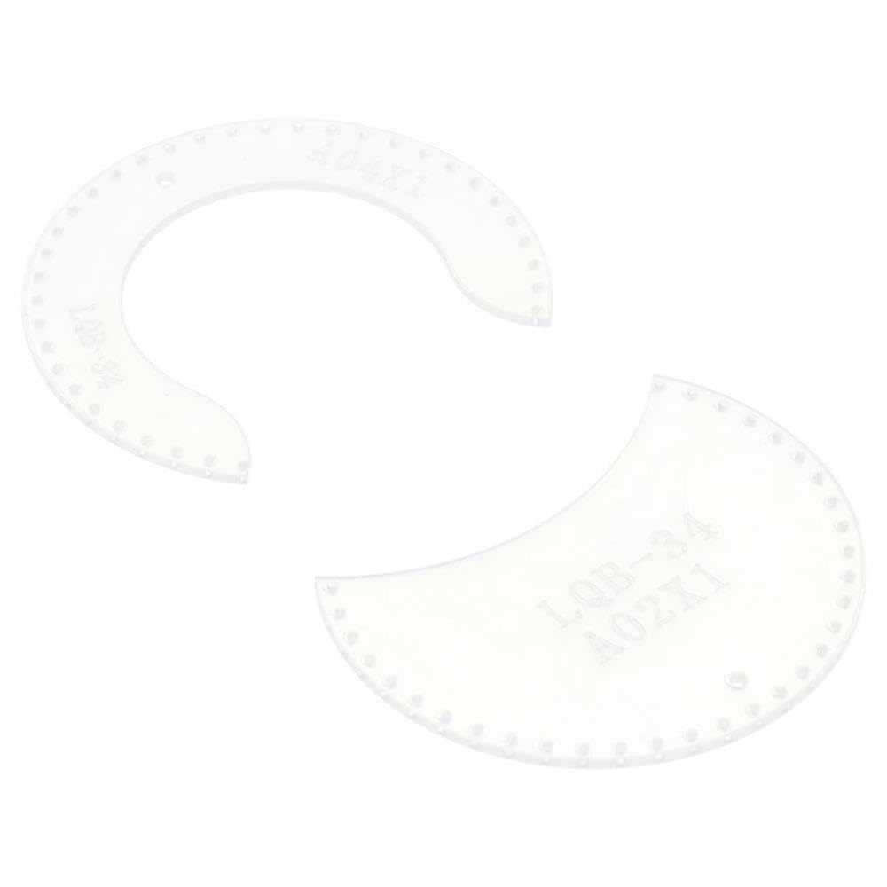 Modello di portafoglio in acrilico da 5 pezzi, modelli in pelle con motivo in pelle acrilica per borse Borsa a tracolla Strumento artigianale in pelle fai-da-te