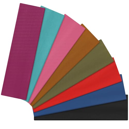AWUMBUK Bandeau Cheveux Femme Homme, Bandeaux Mode pour Femmes Antidérapant Headband Running Sport Yoga Élastique Unisexe Accessoire Cheveux 8 PCS