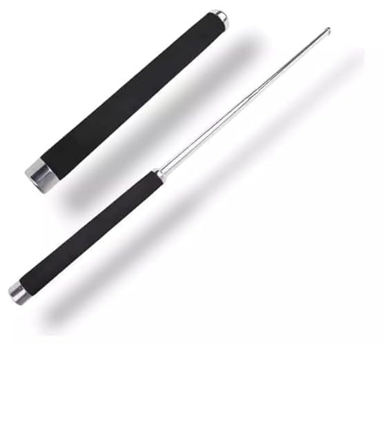 Generic Extendable Steel Baton Trekking Poles, Black - Image 2