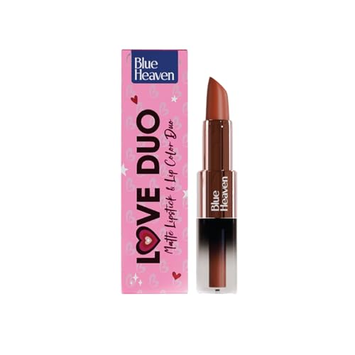Image of Blue Heaven Love Duo 2 in1 Dual Sided Lipstick for women | Non Transfer| Hydrating and Long Lasting Upto 12 hrs | Soft Matte Finish formula - 16 |1.5ml + 4g