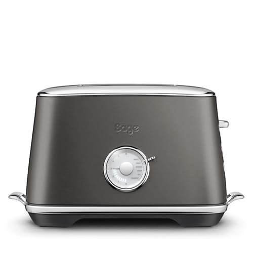 Sage - Toast Select Luxe - Compact 2-Slice Toaster - 6 Preset Settings, 1000 W, Variable Browning Level, LED Countdown Indicator - White, Brown, Grain, Fruit, Rye, Crumpet - Black Stainless Steel