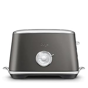 Sage – Toast Select Luxe – Compact 2-Slice Toaster – 6 Preset Settings, 1000 W, Variable Browning Level, LED Countdown Indicator – White, Brown, Grain, Fruit, Rye, Crumpet – Black Stainless Steel