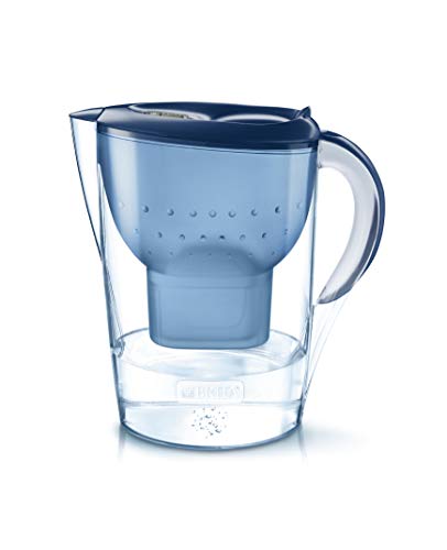 Brita – Karaffe mit Wasserfilter, kompatibel für Maxtra+-Kartuschen, Farbe: Weiß 3,5 L blau