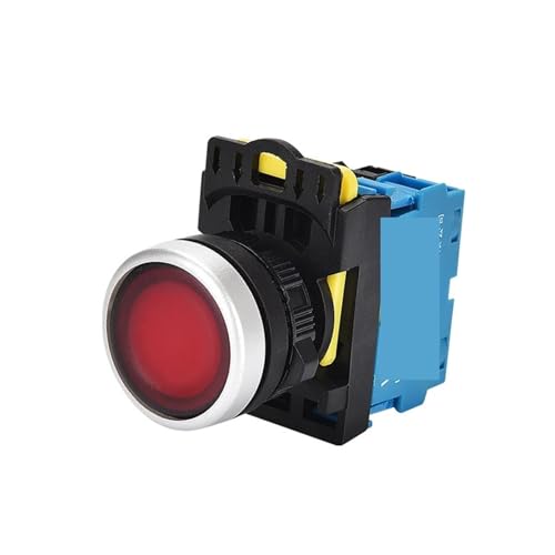 Bouton-poussoir LA36M 22mm 10A avec LED rouge et mécanisme à verrouillage 1NO 220V