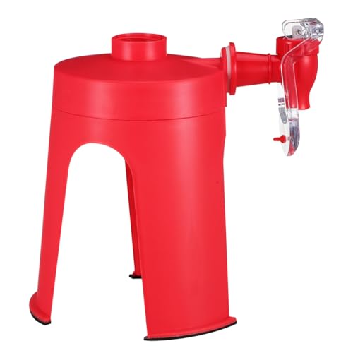 TOPBATHY Dispensador de Bebidas Carbonatadas con Grifo y Soporte Alimentario Rojo para Botellas de Bebidas Apaguen Fácil de Usar Cocina y Oficina