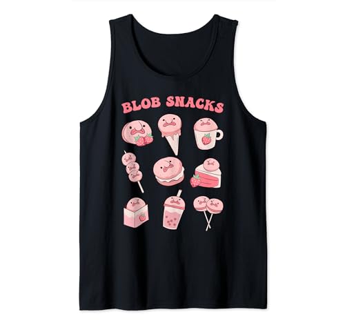 Blob Snacks Kawaii Blobfish Erdbeer-Snacks Tank Top