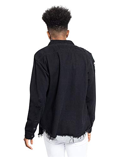 Image of VICTORIOUS Men's Distressed Denim Jacket