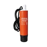 LIGHTEU, SEAFLO 2-in-1 Tauch- & Inlinepumpe 500 GPH 24V DC Wasserpumpe für Boot, Yacht, Wohnmobil & Caravan – Trinkwassergeeignet, 1 m Anschlusskabel SFSP2-G500-02B