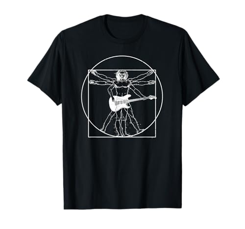 Electric guitar musician gift: Da Vinci drawing T-Shirt