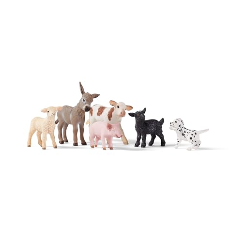Schleich Farm World | Set Animales de Granja 77534 con Perro, Cerdo, Cabra, Oveja y Burro | Juguete de Granja Desde 3 años | Set de 6 Piezas | Exclusivo en Amazon Schleich Farm World | Set Animales de Granja 77534 con Perro, Cerdo, Cabra, Oveja y Burro | Juguete de Granja Desde 3 años | Set de 6 Piezas | Exclusivo en Amazon