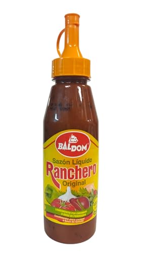 SAZON LIQUIDO RANCHERO ORIGINAL - BALDOM - CONDIMENTO PARA COCINAR A BASE DE TOMATE - 400 ML