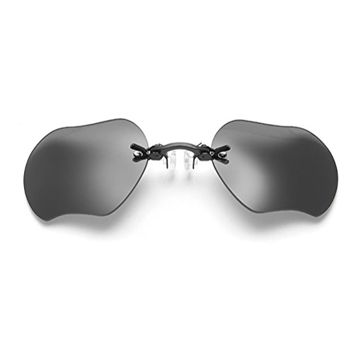 Retro Round Clip On Nose Sunglasses Matrix Morpheus Movie rimless