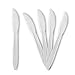 PAMI Medium-Weight Disposable Plastic Knives [400-Pack] - Bulk White Plastic Silverware For Parties, Weddings, Catering Food Stands, Takeaway Orders & More- Sturdy Single-Use Partyware Knives