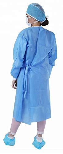 image for Millennium Disposable Protective Isolation Gown with Elastic Cuff,Late