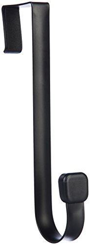 Amazon Basics Over-The-Door Single Hanger Hook, Black