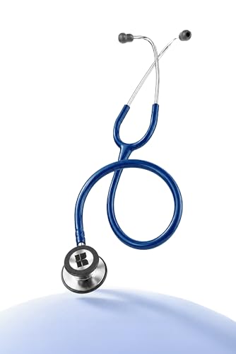 Image of Knya 6sense Stethoscope for Doctors & Residents | Tunable Diaphragm | Dual-Head Chest Piece for Adult & Pediatric Use | Lightweight Stainless Steel | Latex-Free Tubing | Soft-Seal Ear Tips | Premium Gift Box | for Medical Students (Navy Blue)