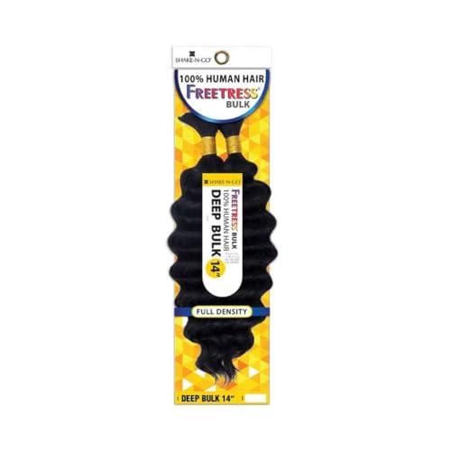 Shake-N-Go Freetress Human Hair Braids - Deep Bulk 14 (Color:1B OFF BLACK)