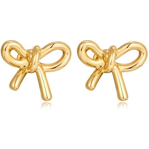 MUYAN Gold Bow Stud Earrings Cover