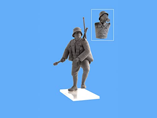 Kit de Modelo Militar Soldado Alemán en Máscara de Gas 1:35 miniatura 3