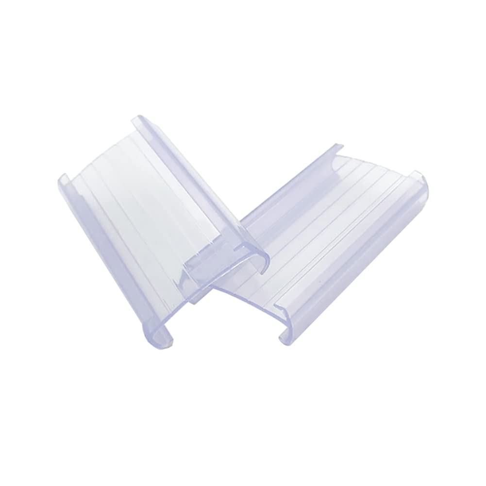 JIHUOO 30 Pcs Plastic Wire Shelf Label Holders Metro Shelving Label Clips Book Shelves Label Holders for Wire Shelving