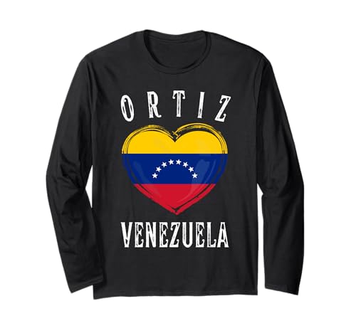 Venezuela Flag Heart Ortiz City Manga Larga