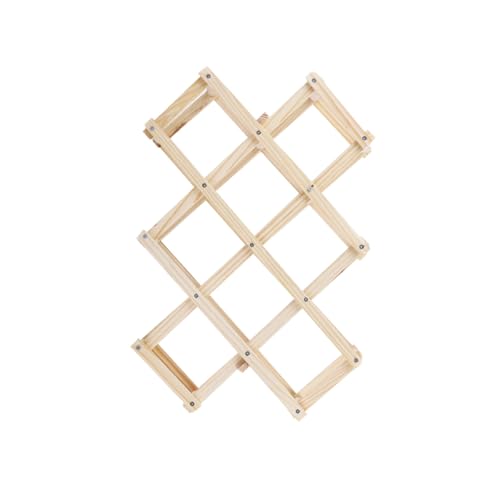 Soporte para botellas de vino de madera plegable Garneck miniatura 1