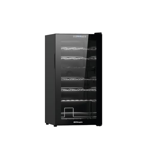 Orbegozo Vinoteca con compresor VCO 2850, volumen 74 litros capacidad para 28 botellas, refrigeracion por compresor, temperatura 5-18º, clase G, R600a