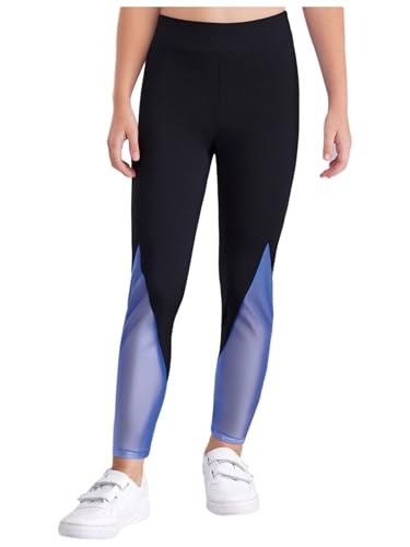 Kids Girls Gymnastics Dance Leggings Yoga Athletic Leggings Workout Sports Color Block Pants