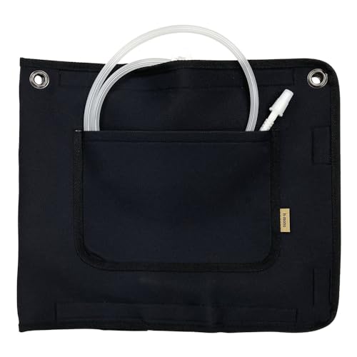 埼玉福祉会 導尿バッグ用カバー 消臭除湿 軽量 メッシュ ウロバッグカバー 黒 38×34cm 底面テープ止め付 採尿バッグカバー 導尿バッグカバー 目隠しカバー
