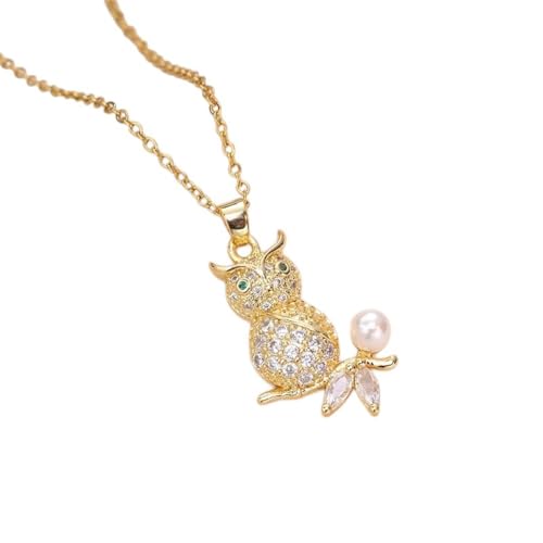 Collier hibou mignon en acier pour parfaire votre tenue décontractée au quotidien