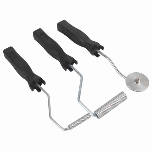 Haosie 3PCS Outils Rouleaux en Fibre de Verre, Rouleau Debulleur Resine, Fibre de Verre d’Alliage d’Aluminium, Bubble Paddle Roller Kit, pour Résine...
