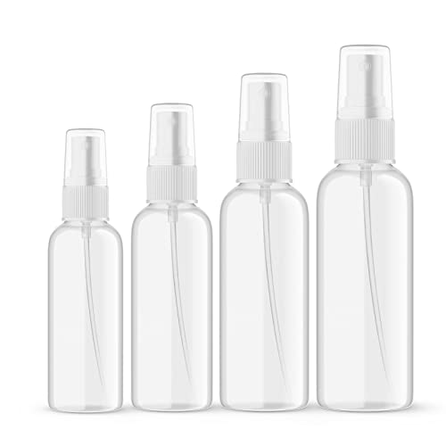 SEVENHEAD Clear Plastic Essential Oil Bottle Set (1–3.4 oz)