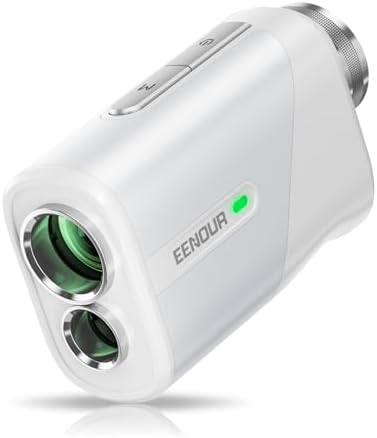 （18:00時点） EENOUR ゴルフレーザー距離計 U800+ ミニ 3点間測定 最速0.04S測定 高透過レンズ 874yd対応 超小型 高低差測定ON/OFF ピンロック 競技対応 距離計測器 Mini 超軽量 128ｇ 6.5倍望遠 振動機能 水平測定 充電式 IP54 防塵防水 専用ケース付き(ホワイト)
